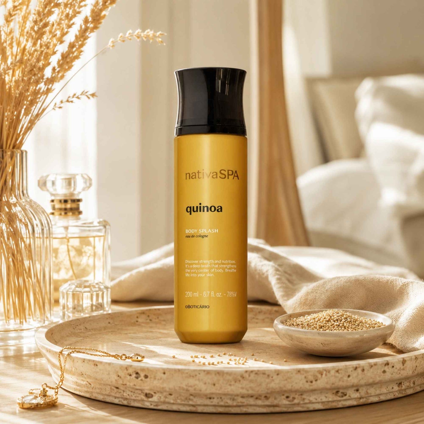 Body Splash Nativa Spa Quinoa O Boticário – mise en scène