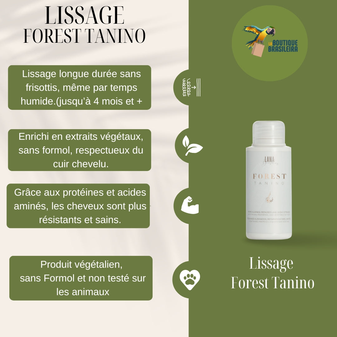 Flacon du Lissage Brésilien Forest Tanino de Lana Brasiles – soin lissant professionnel