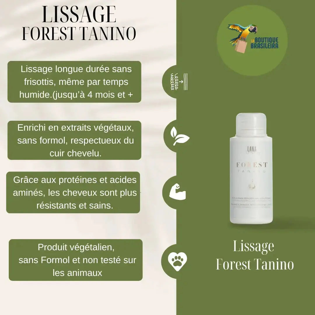Kit Lissage Brésilien Forest Tanino 2x100ml + Masque Réparateur 200G