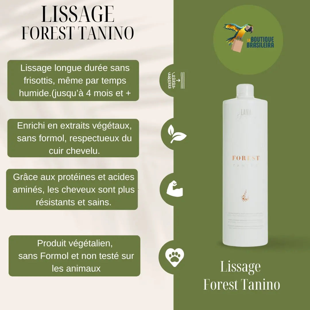 Flacon du Lissage Brésilien Forest Tanino de Lana Brasiles – soin lissant professionnel