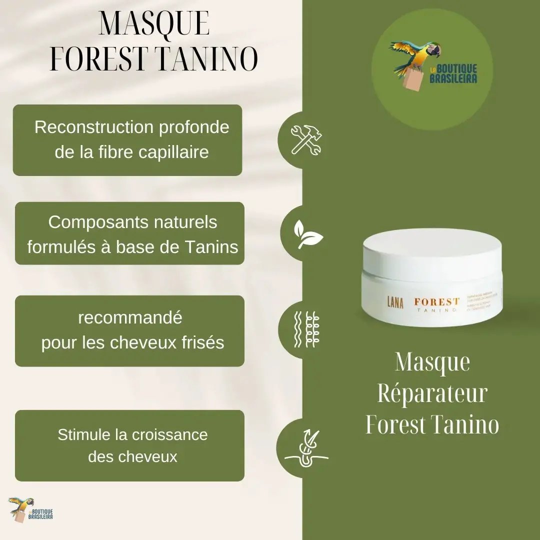 Masque Forest Tanino 200g – Lana Brasiles - Réparateur