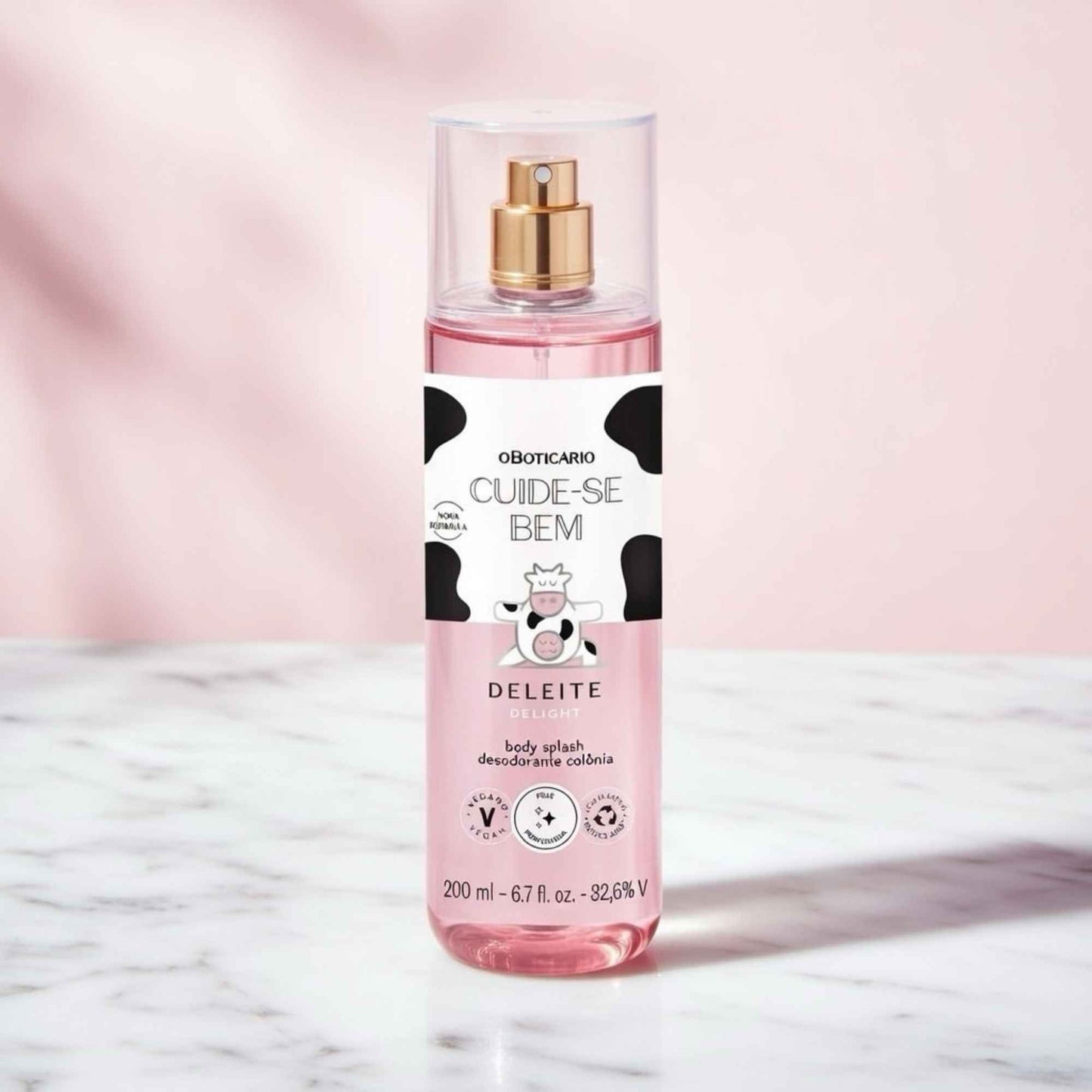 Body Splash Cuide-se Bem Deleite 200 ml O Boticário — étiquette et contenance