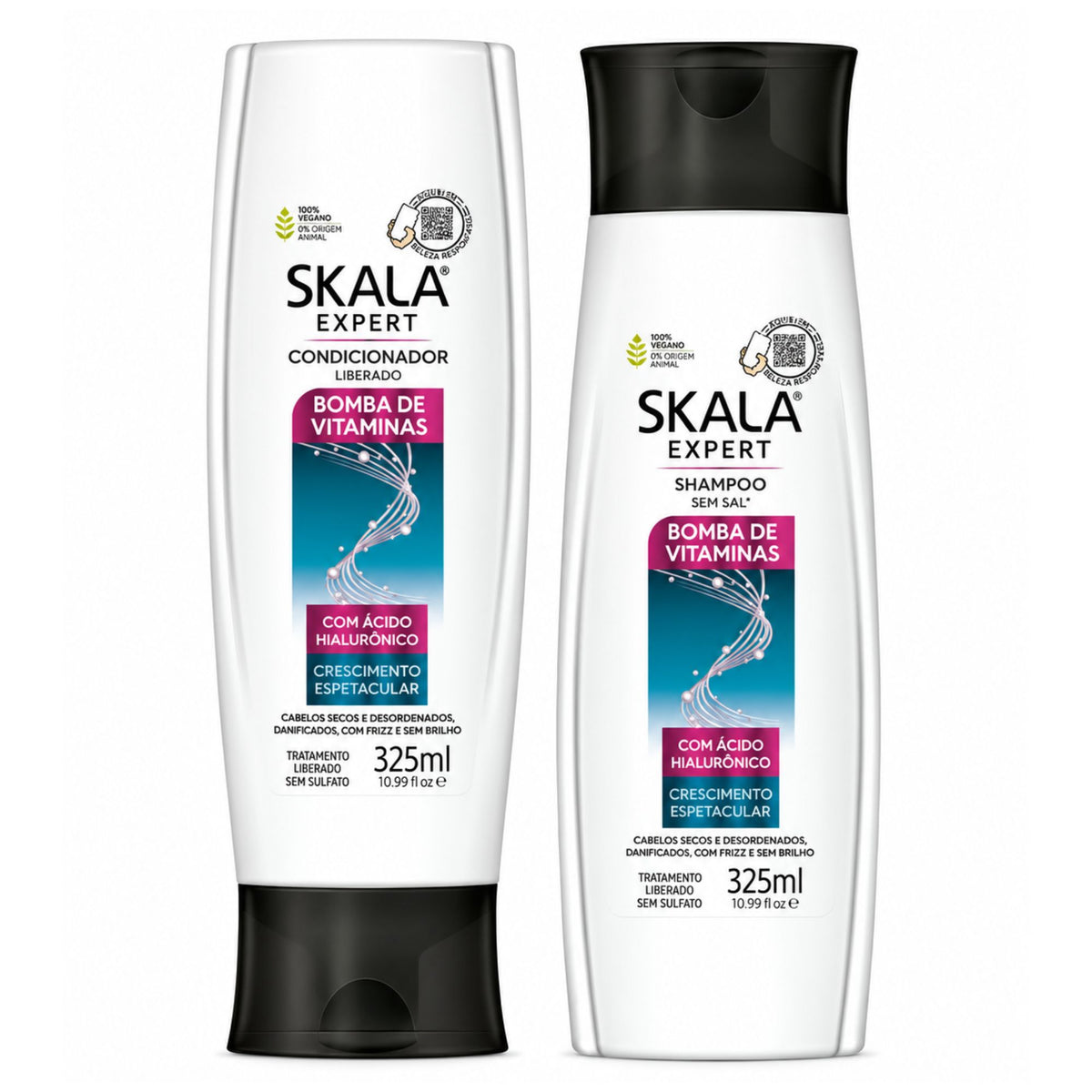 Duo Skala Bomba de Vitaminas : shampoing et après-shampoing de 325 ml