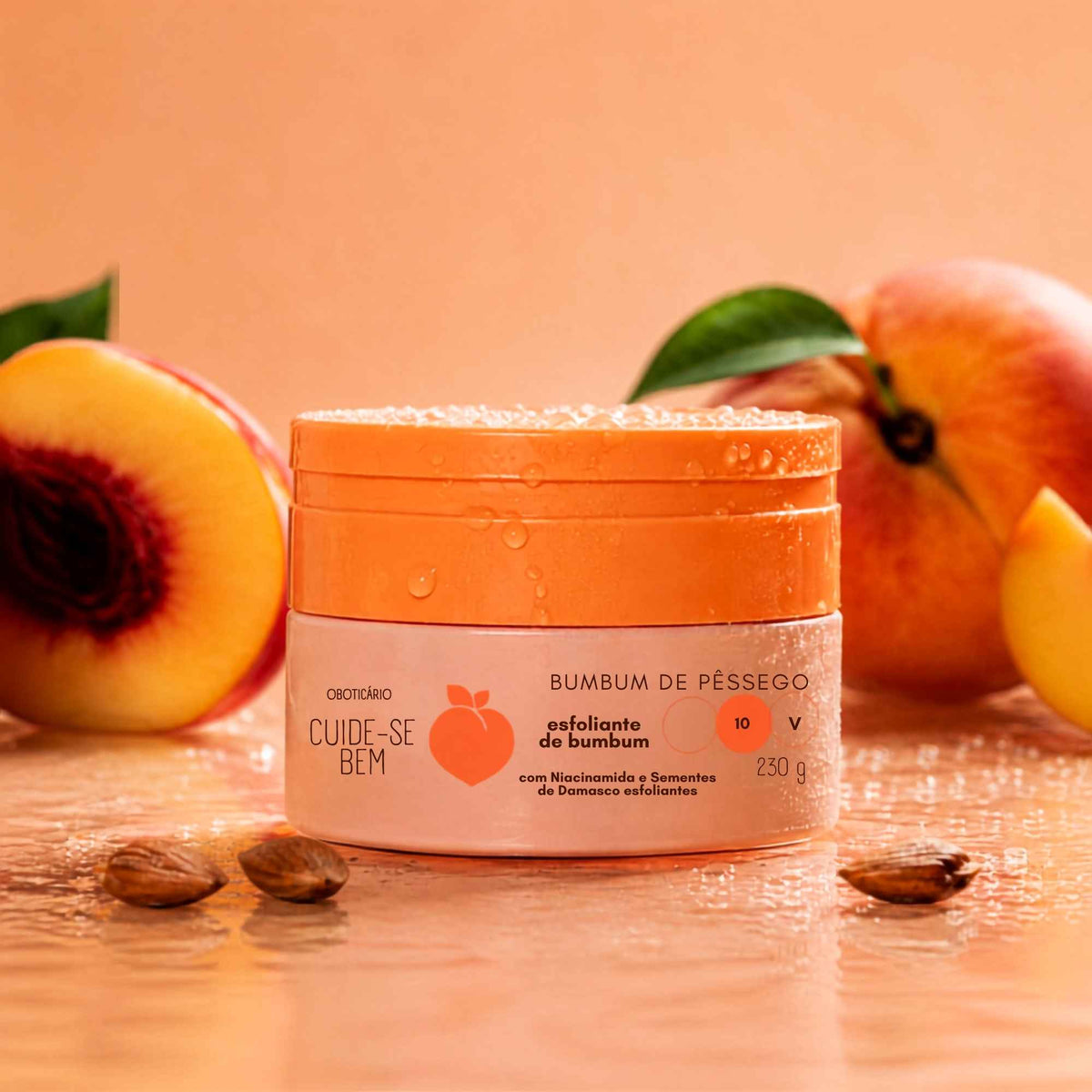 Gommage Fessiers Bumbum de Pêssego O Boticário – mise en scène