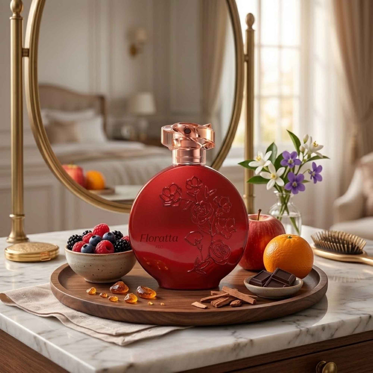 Eau de Toilette Floratta Red O Boticário – mise en scène