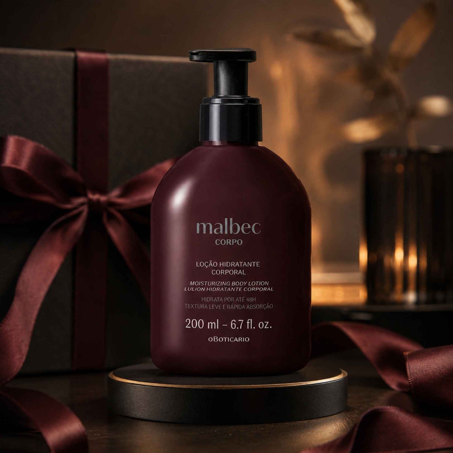 Lotion Corps Malbec O Boticário – mise en scène