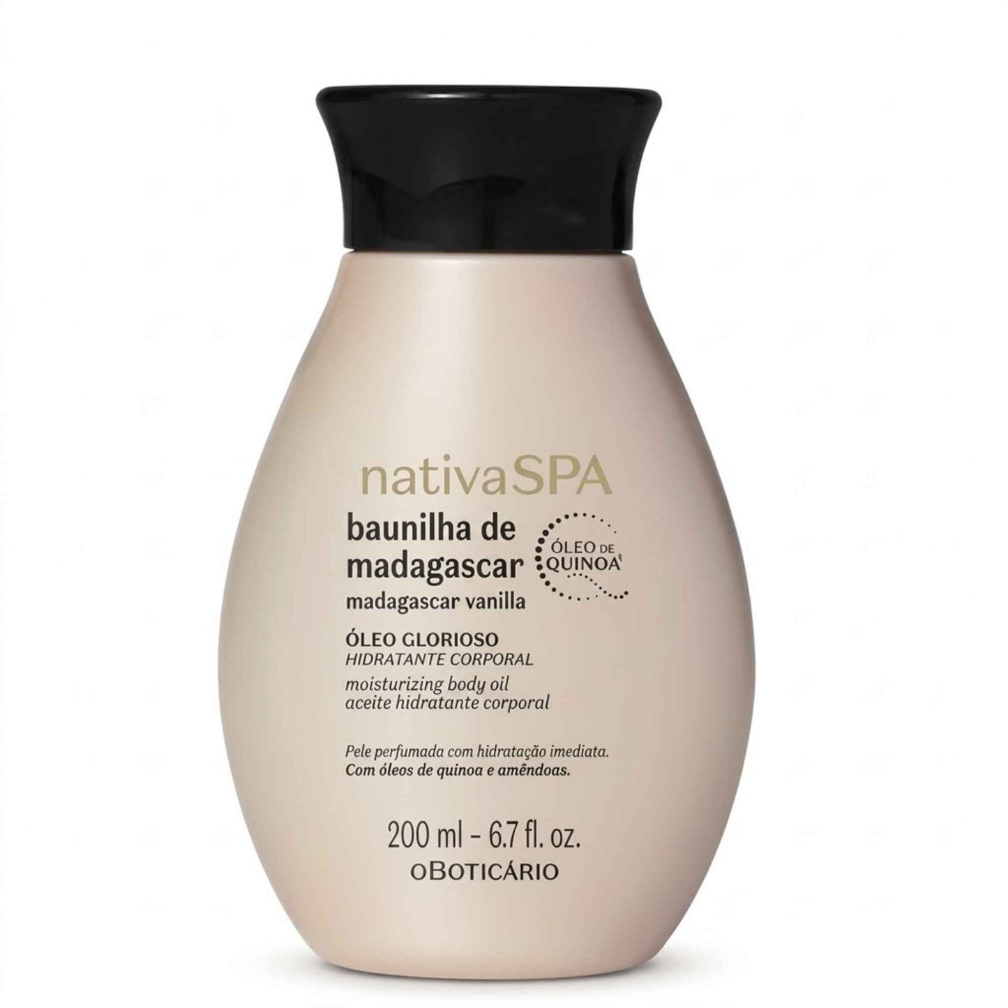 Huile Corps Nativa Spa Baunilha de Madagascar O Boticário – flacon fond neutre