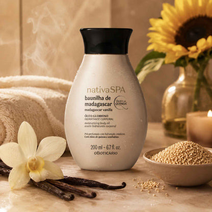 Huile Corps Nativa Spa Baunilha de Madagascar O Boticário – mise en scène