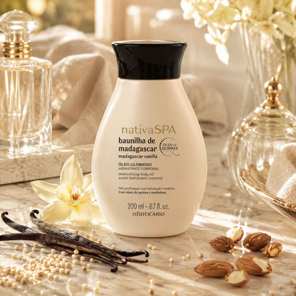 Huile Corps Nativa Spa Baunilha de Madagascar O Boticário – mise en scène