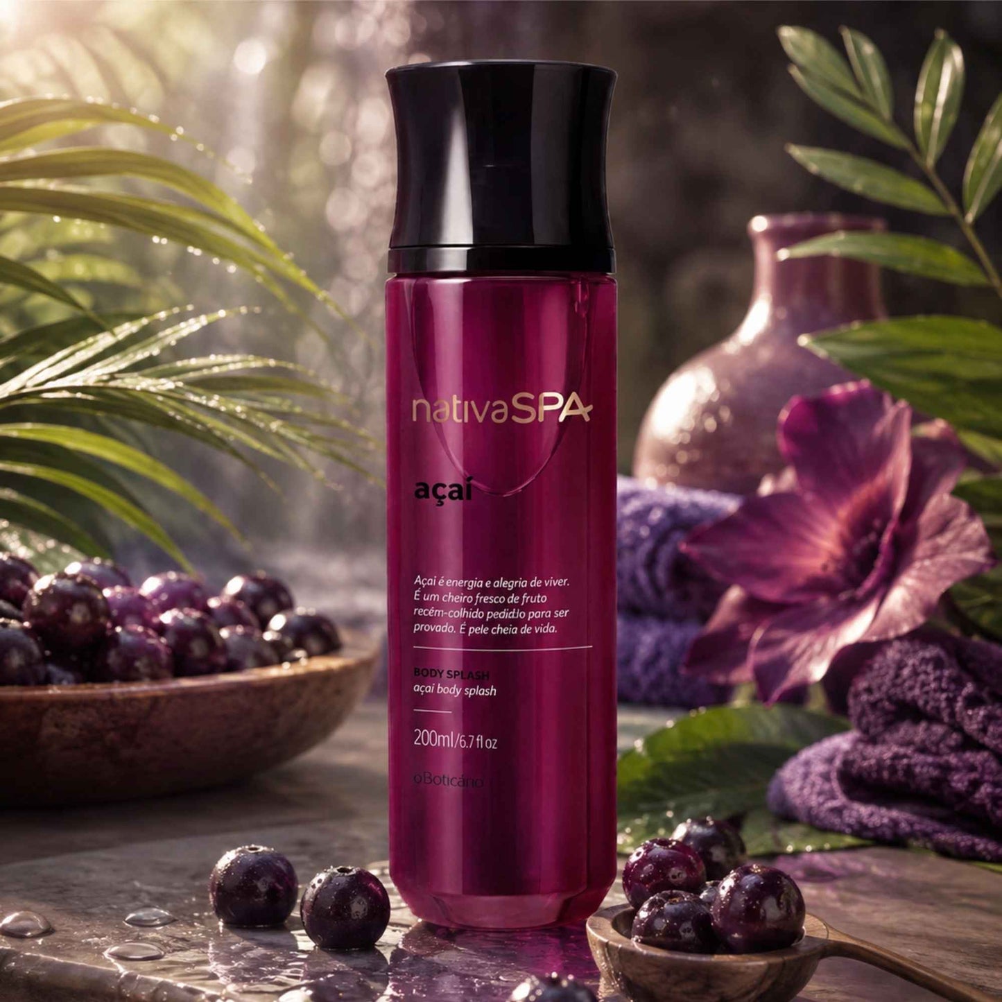 Body Splash Nativa Spa Açaí O Boticário – mise en scène