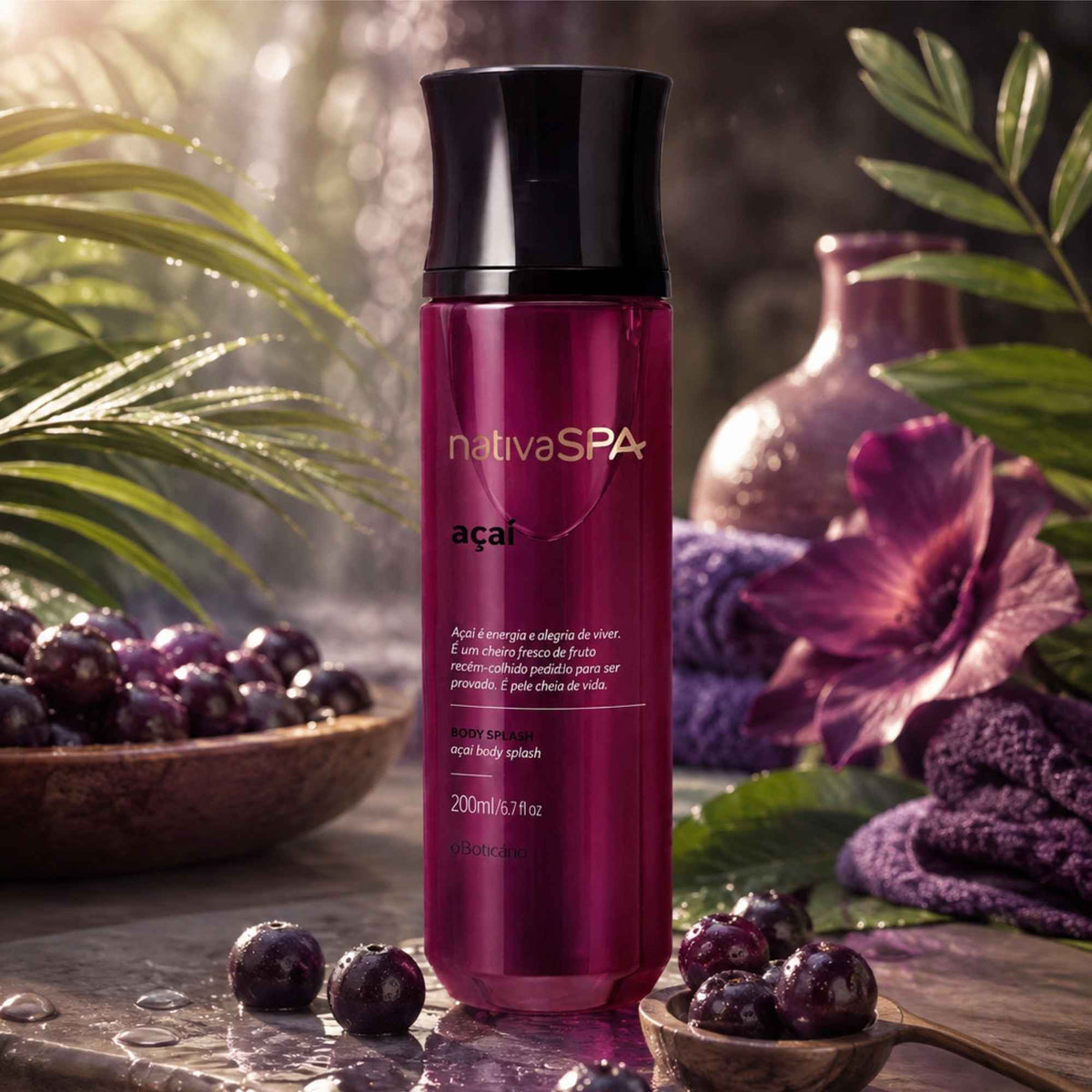 Body Splash Nativa Spa Açaí O Boticário – mise en scène
