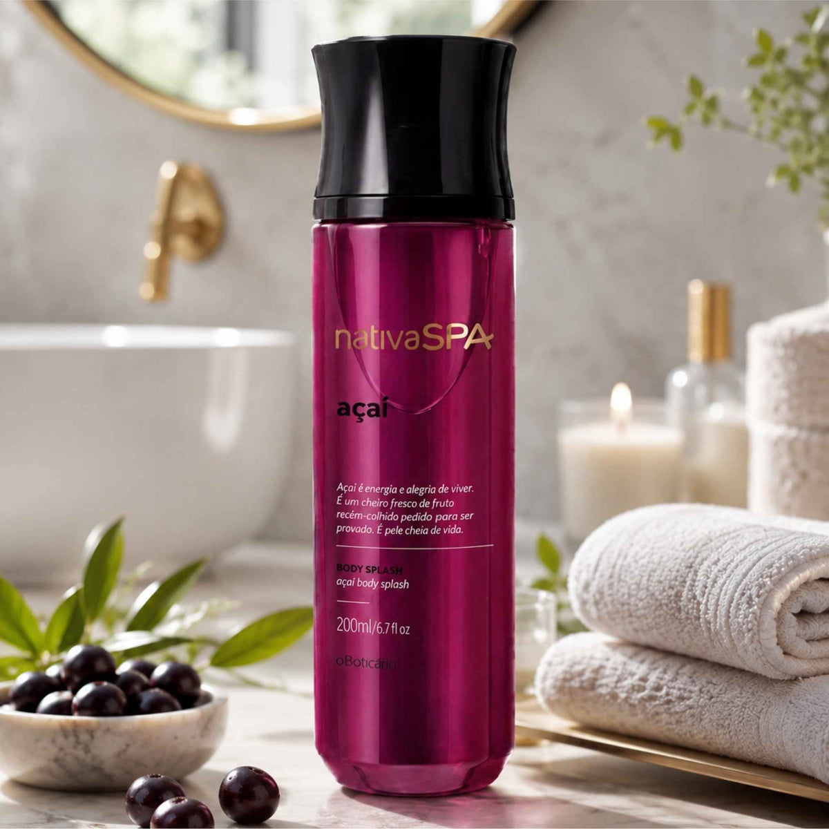 Body Splash Nativa Spa Açaí O Boticário – mise en scène