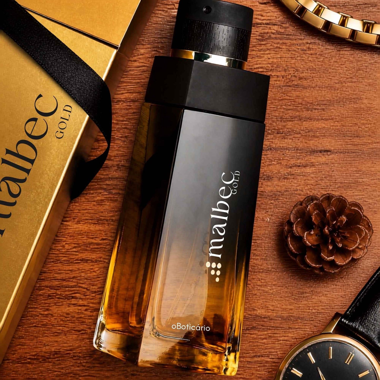 Eau de Toilette Malbec Gold O Boticário – mise en scène