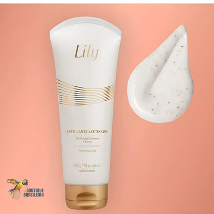 Gommage Corps Satiné Lily 200 g — pot de profil, exfoliant doux fragrance Lily