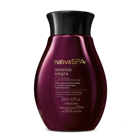 Huile Corps Hydratante Nativa Spa Ameixa Negra 200 ml O Boticário — flacon fond blanc