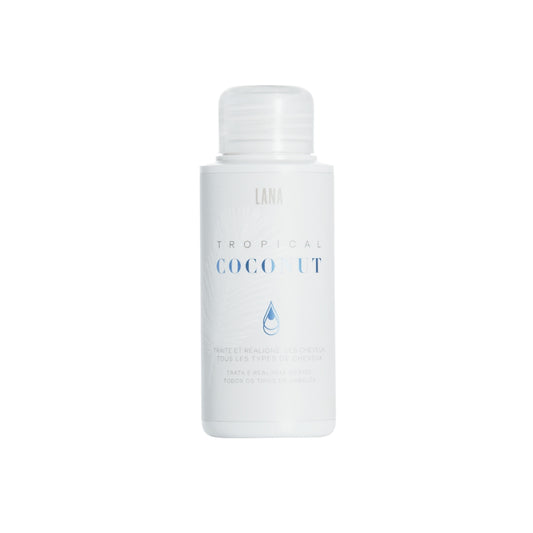 Lissage Tropical Coconut de Lana Brasiles – soin capillaire professionnel enrichi à l’huile de coco pour des cheveux lisses, nourris et brillants