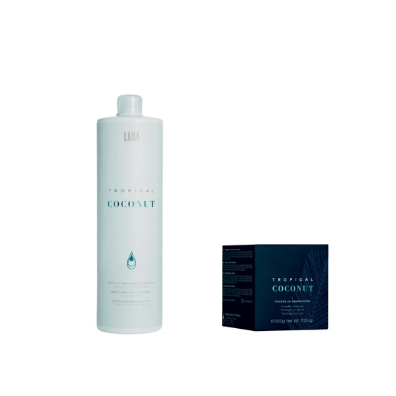 Kit Lissage Brésilien Tropical Coconut + Shampooing en Poudre