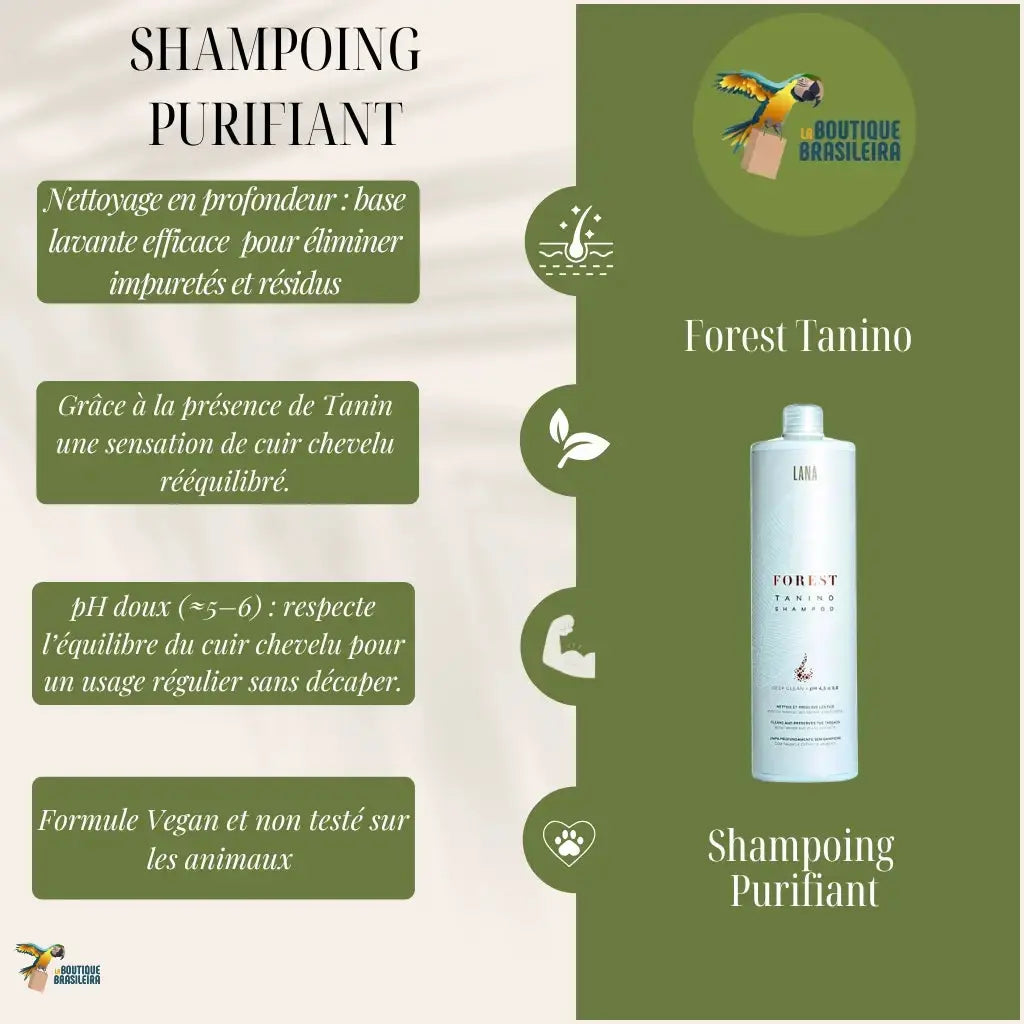 Shampoing Purifiant Forest Tanino 1 L – Lana Brasiles