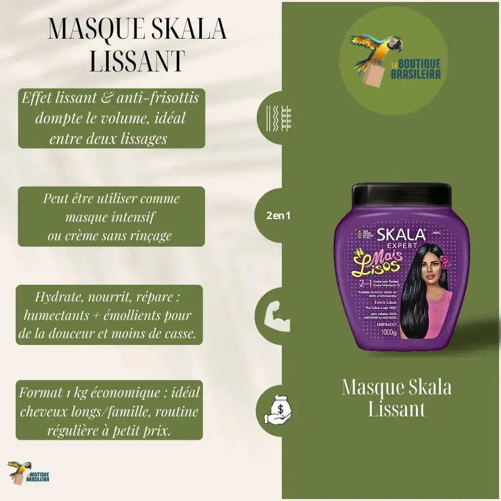 Skala Crème de Traitement 2 en 1 - 1Kg - #MAIS LISO