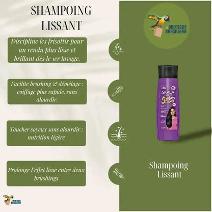 SKALA Shampoing Lissant Mais Lisos 325 ml – anti-frizz
