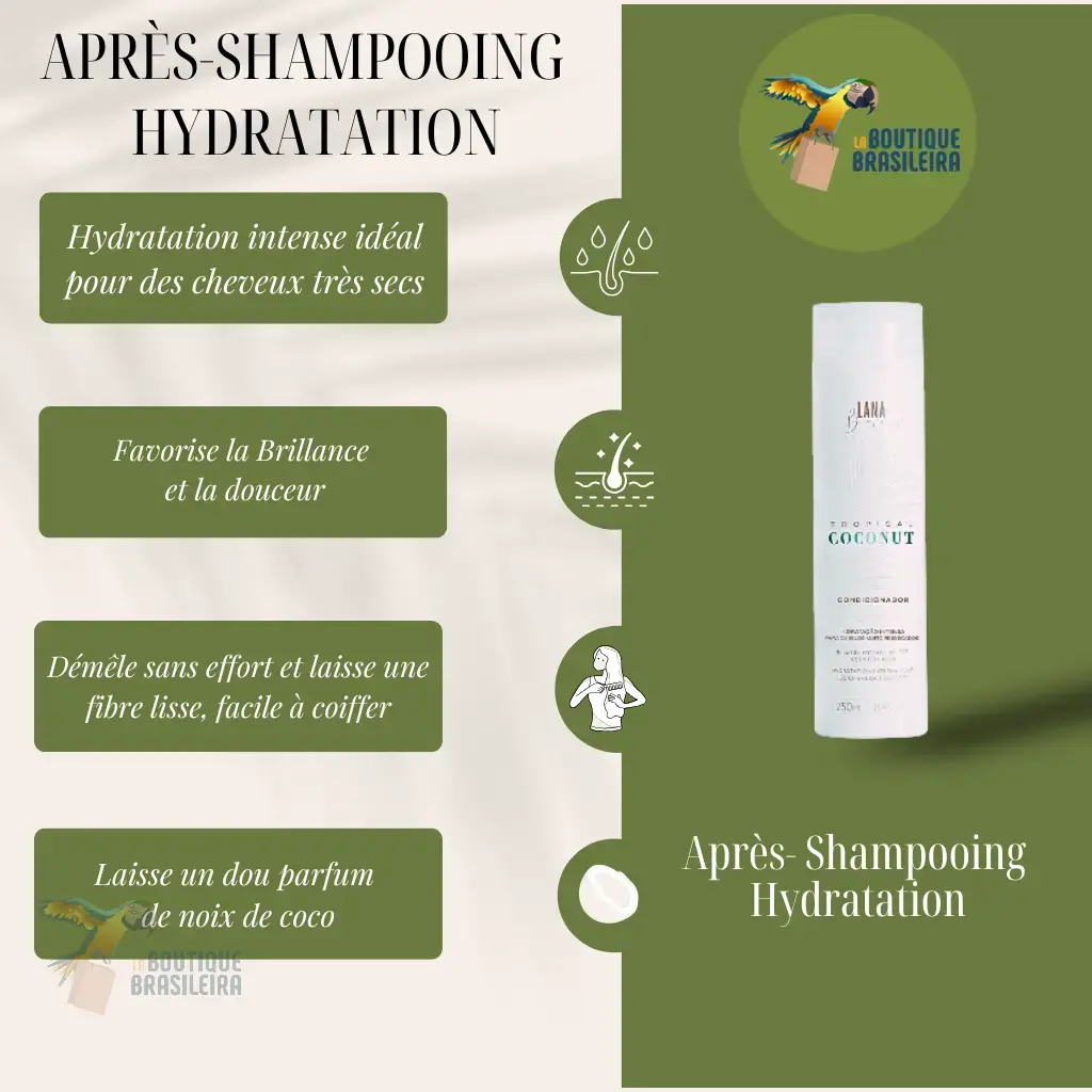 Après-shampooing Tropical Coconut 250ml – Lana Brasiles