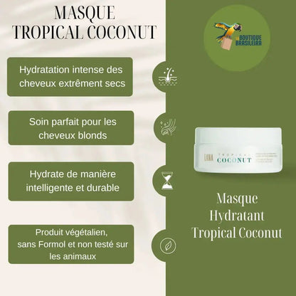 Masque Tropical Coconut 200 g – Lana Brasiles