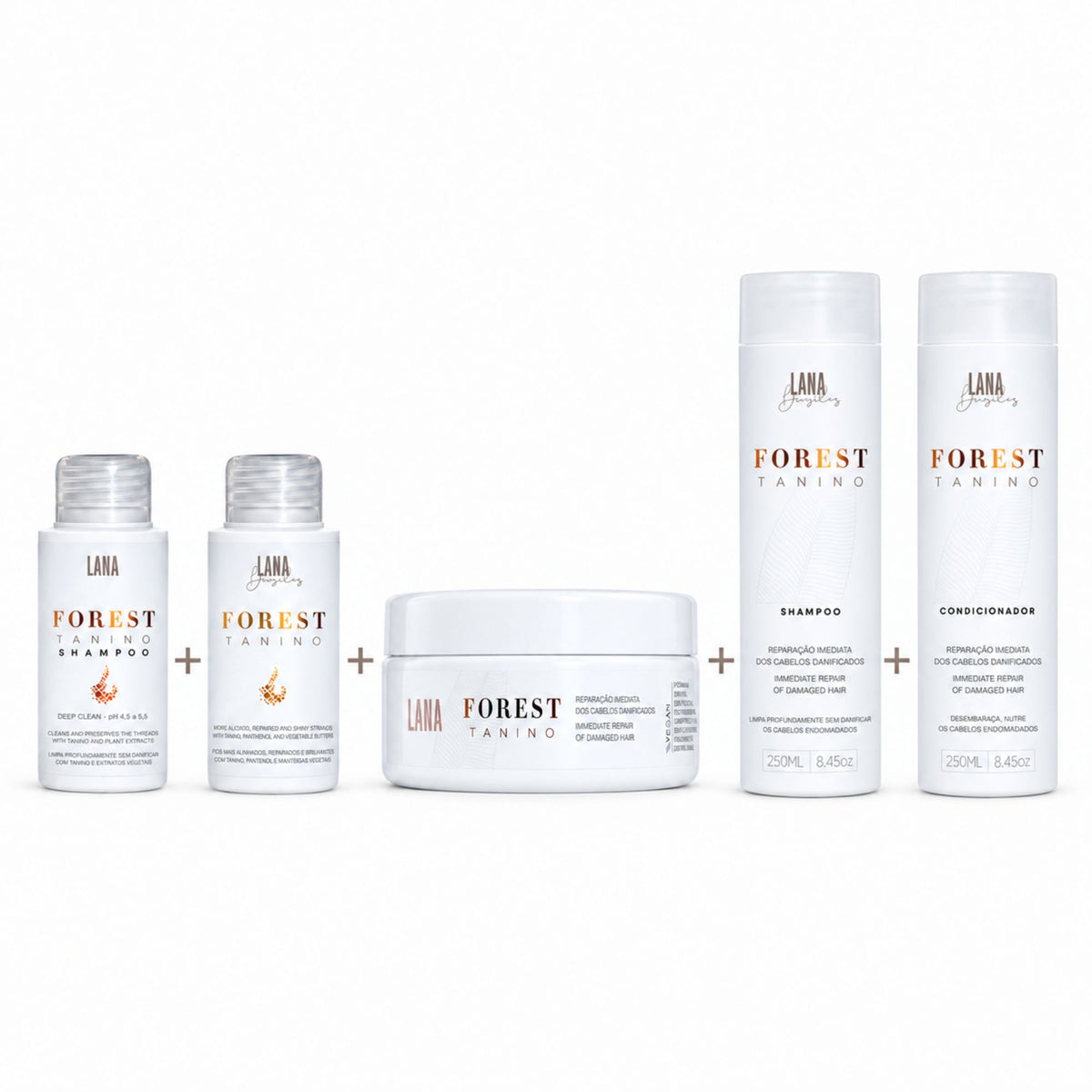 Kit Intégral à composer Lana Brasiles — Lissage 100 ml, shampoing, masque et entretien