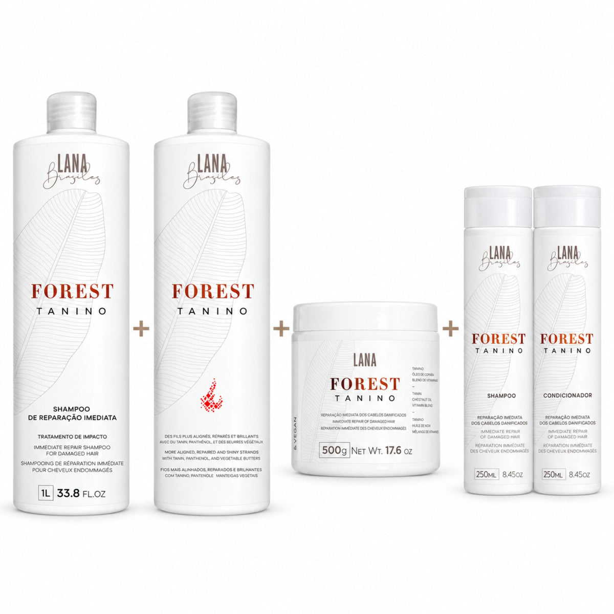 Kit Intégral à composer Lana Brasiles — Lissage 1 L, shampoing, masque et entretien