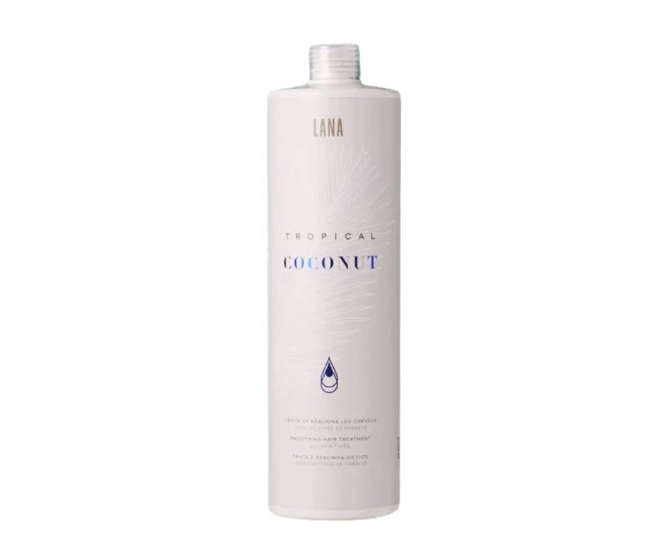 Lissage Tropical Coconut de Lana Brasiles – soin capillaire professionnel enrichi à l’huile de coco pour des cheveux lisses, nourris et brillants