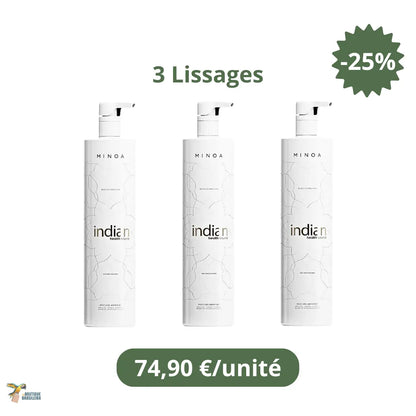 Lissage Indien Minoa 1L : lissage naturel, brillant et durable