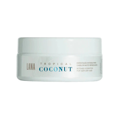 Masque Capillaire Hydratant Tropical Coconut 200g – Cheveux Secs, Blonds ou Abîmés | Lana Brasiles Lana Brasiles