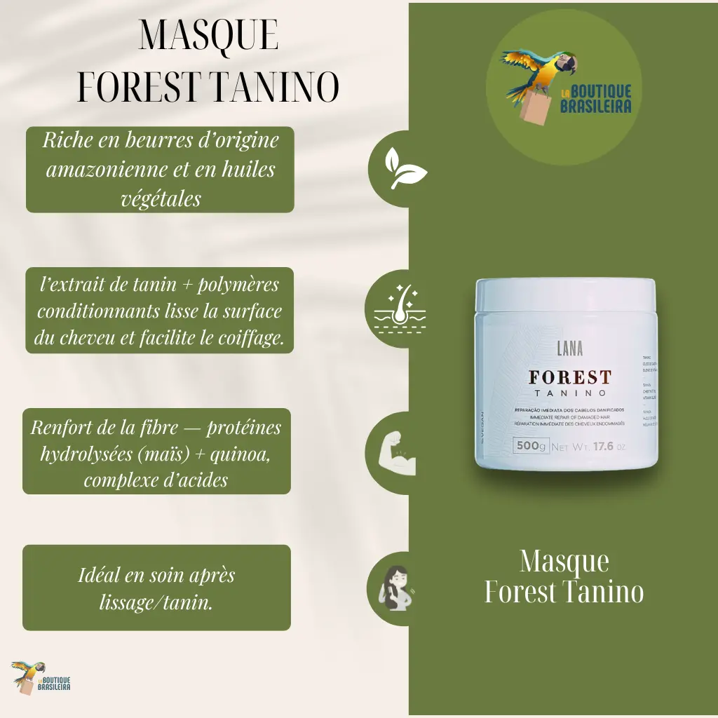 Masque Forest Tanino 500g – Lana Brasiles - Réparateur Lana Brasiles