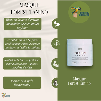 Masque Forest Tanino 500g – Lana Brasiles - Réparateur Lana Brasiles