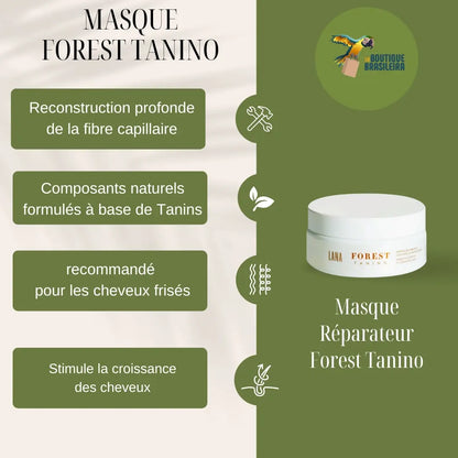 Masque Réparateur Forest Tanino 200g – Soin Intensif pour Cheveux Très Abîmés | Lana Brasiles Lana Brasiles