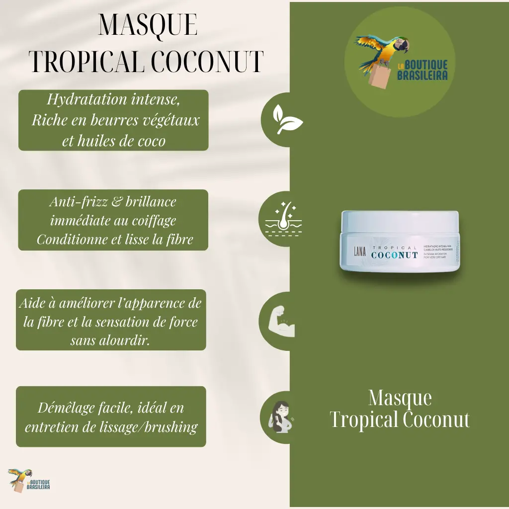 Masque Tropical Coconut 200 g – Lana Brasiles Lana Brasiles