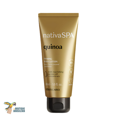 Mini Lotion Raffermissante Corps Nativa Spa Quinoa 30 ml — flacon format voyage fond blanc