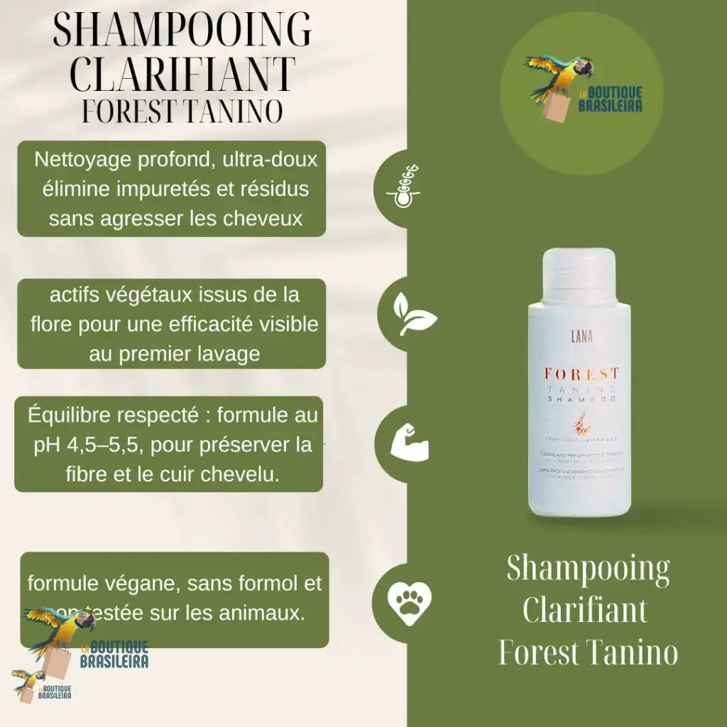 Shampooing clarifiant Forest Tanino 100ml Lana Brasiles
