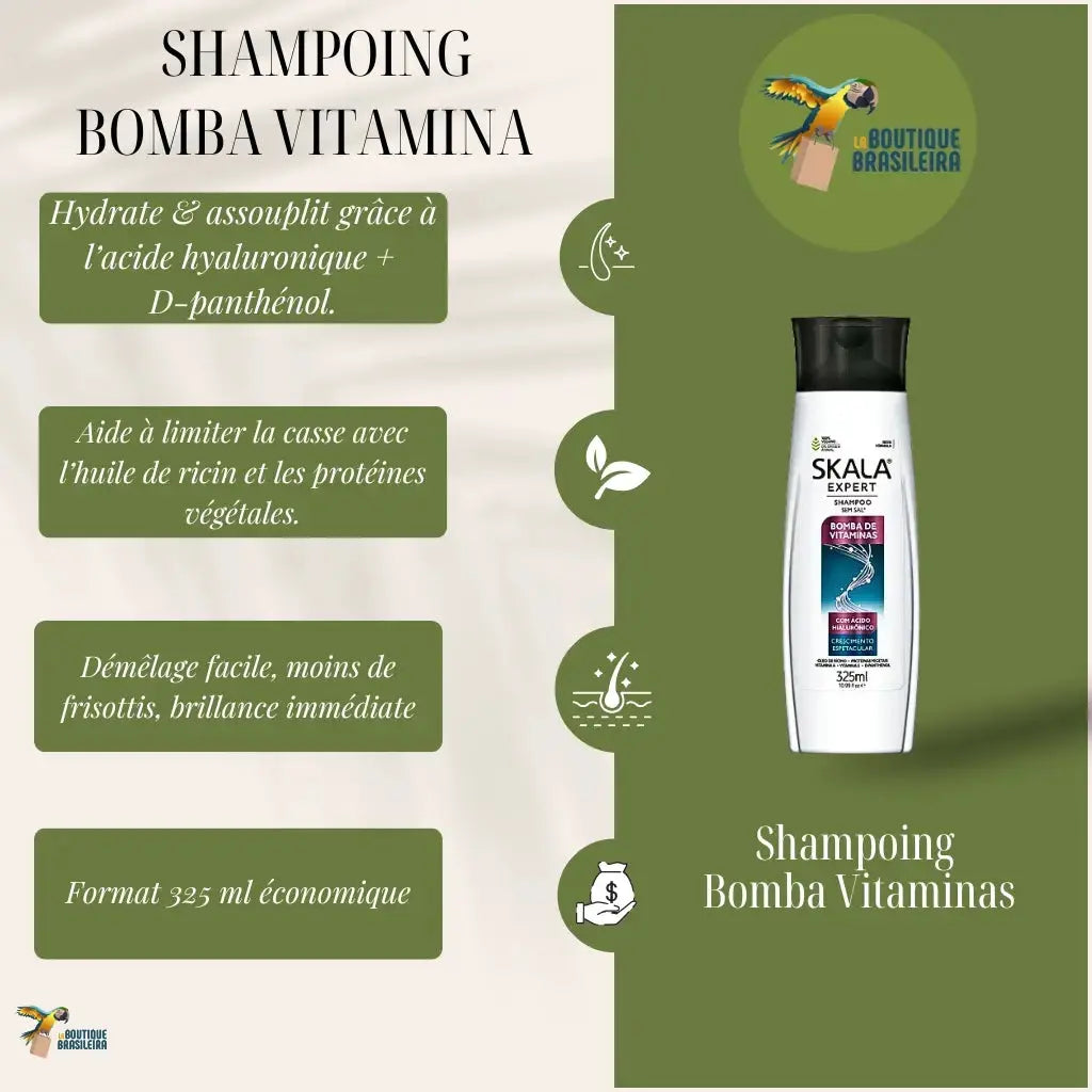 Shampoing SKALA - Bomba Vitaminas 325ml | Hydratation & force