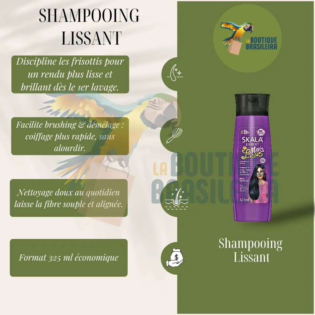 Shampooing Lissant Skala Mais Lisos 325 ml – anti-frizz