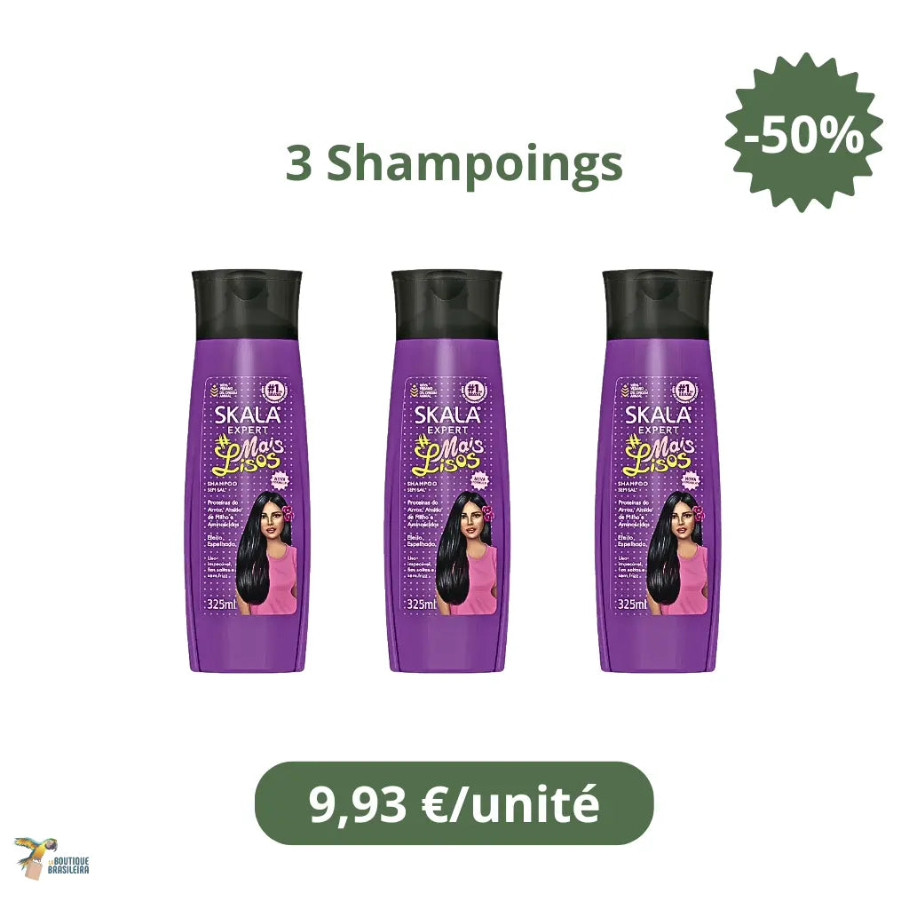SKALA Shampoing Lissant Mais Lisos 325 ml – anti-frizz