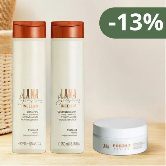 Shampooing et Après-shampooing Inceller + Masque Réparateur Forest Tanino Lana Brasiles