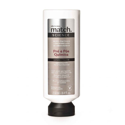 Après-shampoing Match Science Pré e Pós-Química 280 ml O Boticário