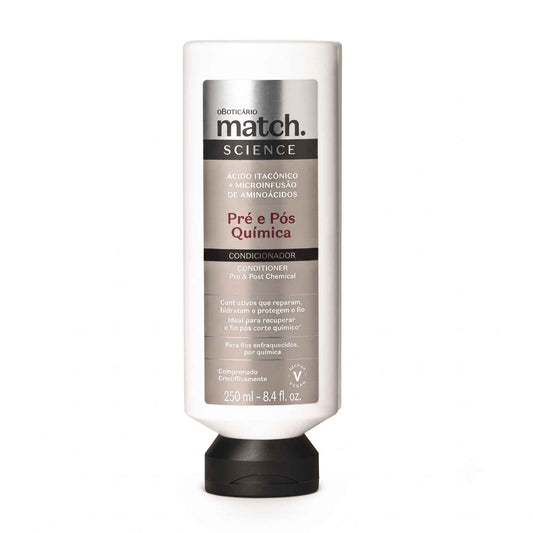 Après-shampoing Match Science Pré e Pós-Química 280 ml O Boticário