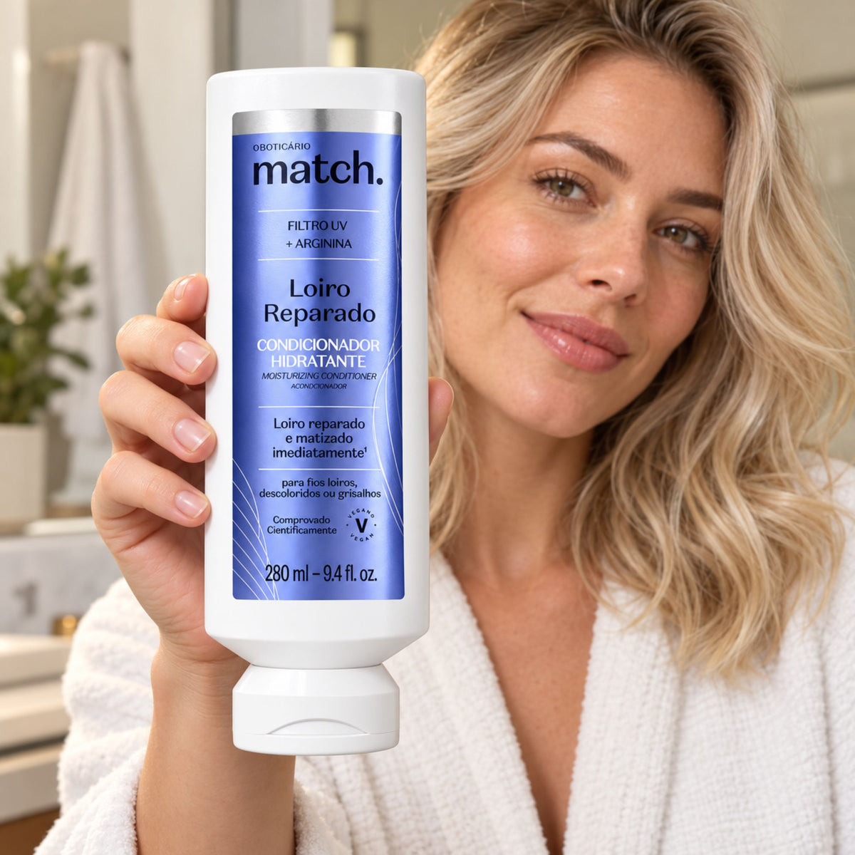 Après-Shampoing Déjaunisseur Match Proteção dos Loiros 280 ml – O Boticário