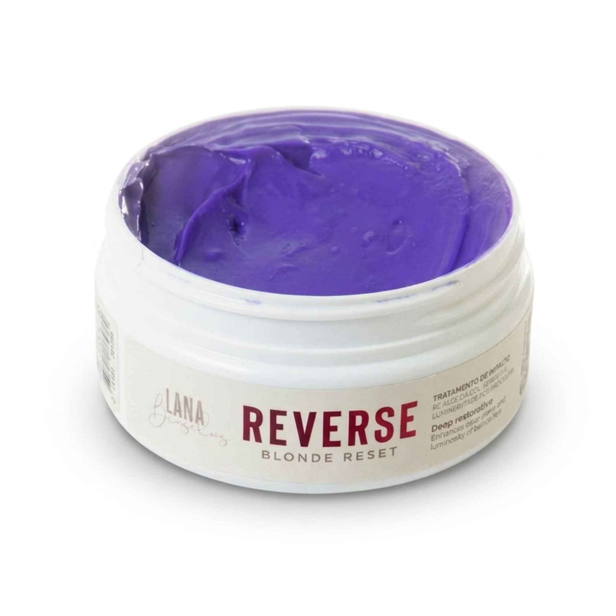 Masque Blond Reverse ouvert : texture violette pigmentée