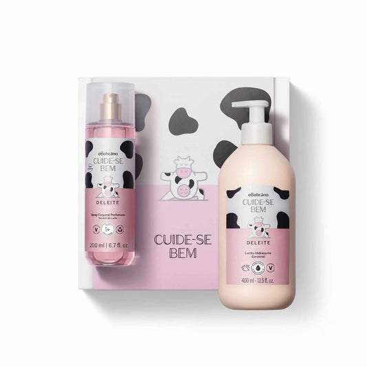 Coffret Cuide-se Bem Deleite O Boticário — body splash 200 ml et lotion corps 400 ml