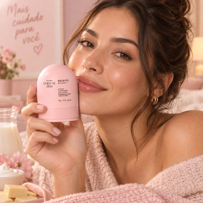 Crème mains Cuide-se Bem Deleite 45 g — présentation du flacon tenu en main