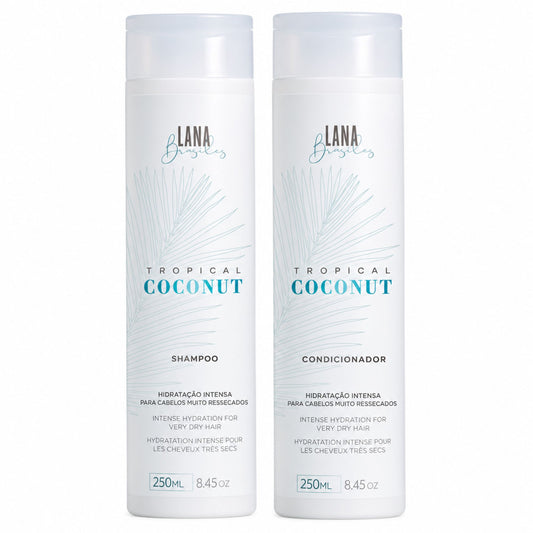 Duo Tropical Coconut Lana Brasiles : shampoing et après-shampoing 250 ml