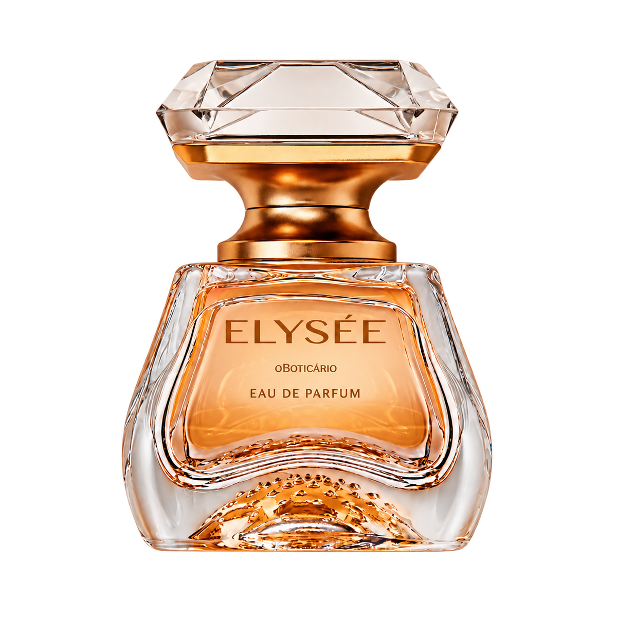 Eau de parfum Elysée 50 ml O Boticário – flacon sur fond transparent