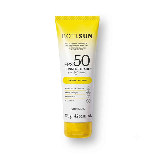 Gel crème solaire corps Boti Sun SPF 50 120 g O Boticário